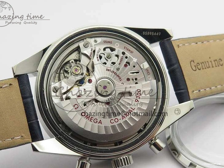 0126 AllSeason Speedmaster ’57 Co-Axial OMF 1:1 Best Edition White Dial Blue Markers A9300 (Free Leather Strap) 8132